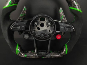 Volante de Fibra de Carbono Forjado con Alcántara para Audi A3 A4 A5 A6 A7 Q3 Q5 Q7 S3 S4 S5 RS3 RS4 RS5 RS6 RS7 - Product Image 4