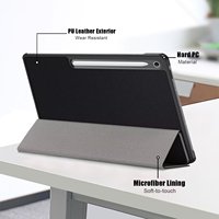 Étui de protection magnétique fin à trois volets pour Samsung Galaxy Tab S10 FE Plus 13 pouces SM-X620 SM-X626