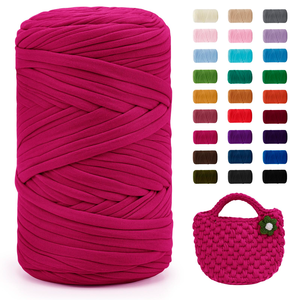 285g/roll <b>100</b>% <b>Polyester</b> High Tenacity Dyed Fancy <b>Yarn</b> for Knitting Rainbow-Colored T-Shirt <b>Yarn</b> for Hand Knitting Crochet - Product Image 4