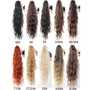 วิกผมหางม้าแบบหนีบ สำหรับผู้หญิง สไตล์ยุโรปอเมริกัน แบบดัดลอนฟูฟ่อง ขนาดใหญ่ 26 นิ้ว ต่อผมแบบไม่ต้องใช้กาว - Product Image 3