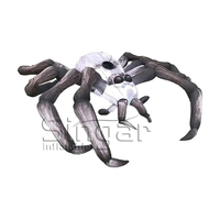 Modèle d'araignée noire géante gonflable lumineuse à LED de 10 m, araignée gonflable pour la décoration de scène de club, Halloween