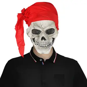 Aanpasbare Halloween Party Cosplay Masker Rode Sjaal Spookmasker Horror Schreeuwende Ghostface Volledig Gezicht Schreeuwmasker