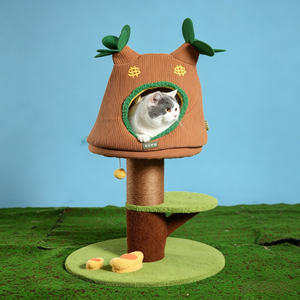 Torre para Gatos Desmontable 2 en 1 al por Mayor, Compra 1 y Obtén 2 Camas para Mascotas con Poste Rascador de Sisal Extra Grueso de 12.5cm - Product Image 2