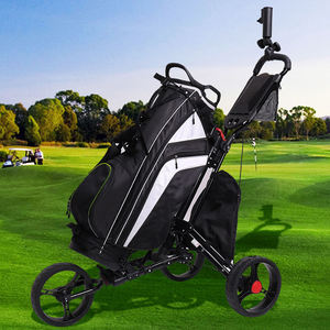 Chariot de golf à prix de gros, léger, avec cadre en aluminium et 3 roues, chariot de golf à pousser/tirer - Product Image 4