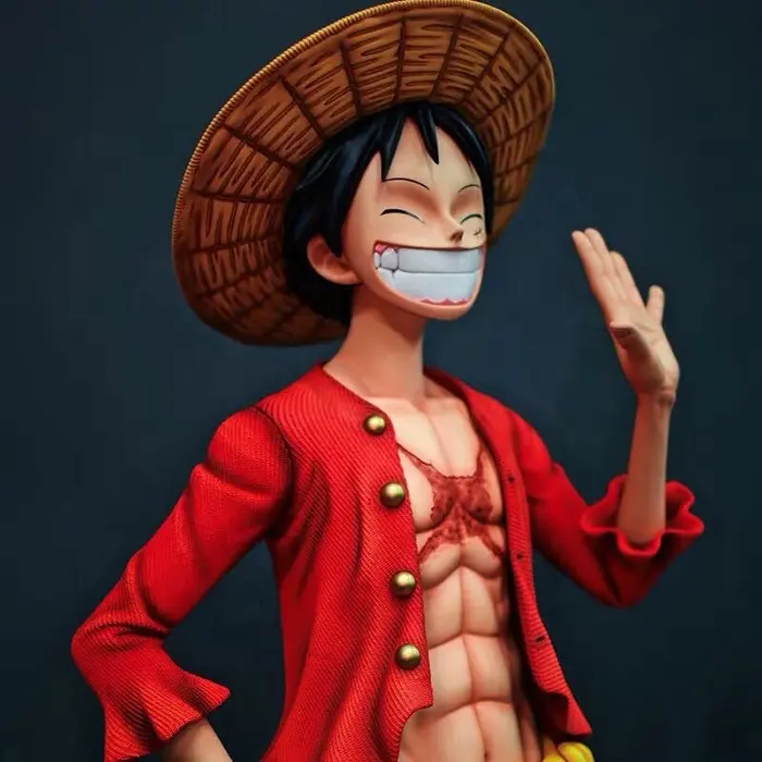 Hoge Kwaliteit Anime Figuur Hars Standbeeld Een Stuk Karakter Levensgrote 1:1 Luffy Actiefiguur Voor Decor Anime Sculptuur