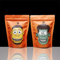 Nouveaux sacs imprimés sur mesure de 3.5g emballage en plastique de biscuits en feuille aluminisée anti-odeur sacs ZipLock en Mylar pour la nourriture