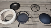 Brasero d'extérieur haut de gamme coréen moderne en acier, sculpté à la main, en fibre-ciment luxueux, pour la maison, le camping et le barbecue au charbon de bois