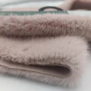 Customized High Quality Solid Faux Mink Fur Fabric 1150g Fabric For Winter Coat And Collar