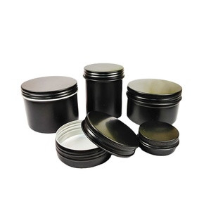 5ml 15ml 30ml 50ml <span class=keywords><strong>60ml</strong></span> 100ml 150ml Vòng rỗng tin có thể vít nắp thiếc Jar Đen nhôm tin - Product Image 1