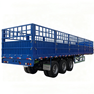 Nuevo Semirremolque de Plataforma Plana con Barandas Laterales de Acero de 3 Ejes y 50 Toneladas, 12r22.5 Shandong - Product Image 1