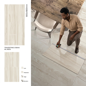 Carreaux en porcelaine émaillée Techno Dark Wood Design 900x1800mm, finition marbre brillant - Product Image 4