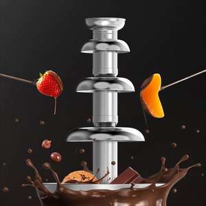110V 220V Full 304 Acero inoxidable Comercial Eléctrico 39 "Fuente de fondue de chocolate para fiestas de 7 niveles - Product Image 4