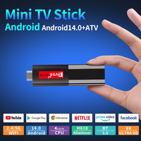Mini TV Stick Inteligente TV98 Personalizado OEM, Allwinner H618 Quad Core, WiFi 2.4/5G, BT5.0, 2GB 16GB, Android 14.0, ATV 8K