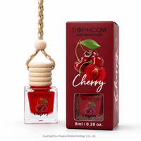 Diffuseur d'arômes pour voiture 8 ml, flacon en verre avec bouchon en bois, à suspendre au rétroviseur, pour huiles essentielles, coffret cadeau
