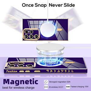 Accesorios de lujo para teléfono móvil, <span class=keywords><strong>funda</strong></span> trasera magnética, Fundas para Samsung Galaxy S24 S23 Plus S22 <span class=keywords><strong>S21</strong></span> <span class=keywords><strong>Ultra</strong></span>, <span class=keywords><strong>funda</strong></span> para teléfono - Product Image 5