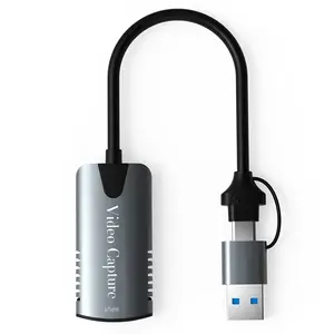 HDMI-תואם ל-usb 3.0 סוג-c וידאו לכידת כרטיס כפול ממשק וידאו משחק חוטף שיא עבור PS5 מתג לחיות מצלמה