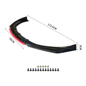 Lame de pare-choc avant pour voiture, 4 pièces, avec partie rouge, centrale pour diffuseur universel, nouveau design - Product Image 6