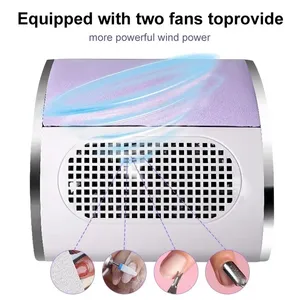 Aspirateur de poussière pour ongles 80W, silencieux, extracteur de poussière pour manucure - Product Image 2