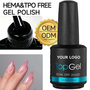 Popular Custom Thin Layer Top Coat Gel <b>Light</b> Texture Not Bulky Nail Seal Gel Custom Specification Manufacture - Product Image 1