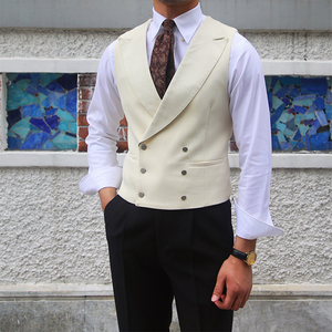 <span class=keywords><strong>Gilet</strong></span> de <span class=keywords><strong>costume</strong></span> pour homme Joker de luxe tendance, <span class=keywords><strong>costume</strong></span> de loisirs professionnel, col uni, double boutonnage, veste pour homme - Product Image 1