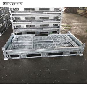 Ulaşım Mesh tasarım katlanır istifleme galvanizli çift depolama kafesi - Product Image 6