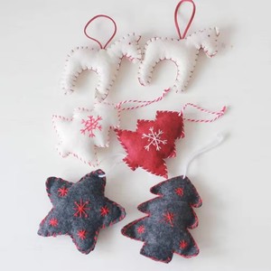 Christmas Tree <b>Decoration</b> Felt Hand-Made Tree <b>Star</b> Horse Shapes Christmas Collection Ornaments Felt Hanger - Product Image 2