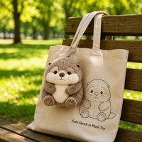 Peluche personnalisée Kawaii Otter Sloth, poupée en peluche personnalisée ODM, motif de couleur personnalisé pour les produits de marque