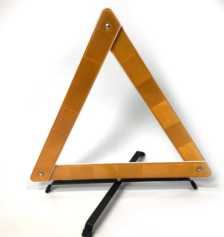 Gelbe Farbe Not-Aus-Dreieck Warnschild reflektieren des Zeichen Problem gefährliches Parks tativ Warnschild