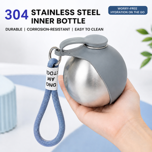 Botella <span class=keywords><strong>de</strong></span> Agua Portátil <span class=keywords><strong>para</strong></span> <span class=keywords><strong>Perros</strong></span>, Acero Inoxidable 304, Plegable, <span class=keywords><strong>de</strong></span> Silicona, con Forma <span class=keywords><strong>de</strong></span> <span class=keywords><strong>Bola</strong></span>, Antiderrames, <span class=keywords><strong>Bebedero</strong></span> <span class=keywords><strong>de</strong></span> Viaje 2 en 1, Diseño Lindo, OEM - Product Image 6