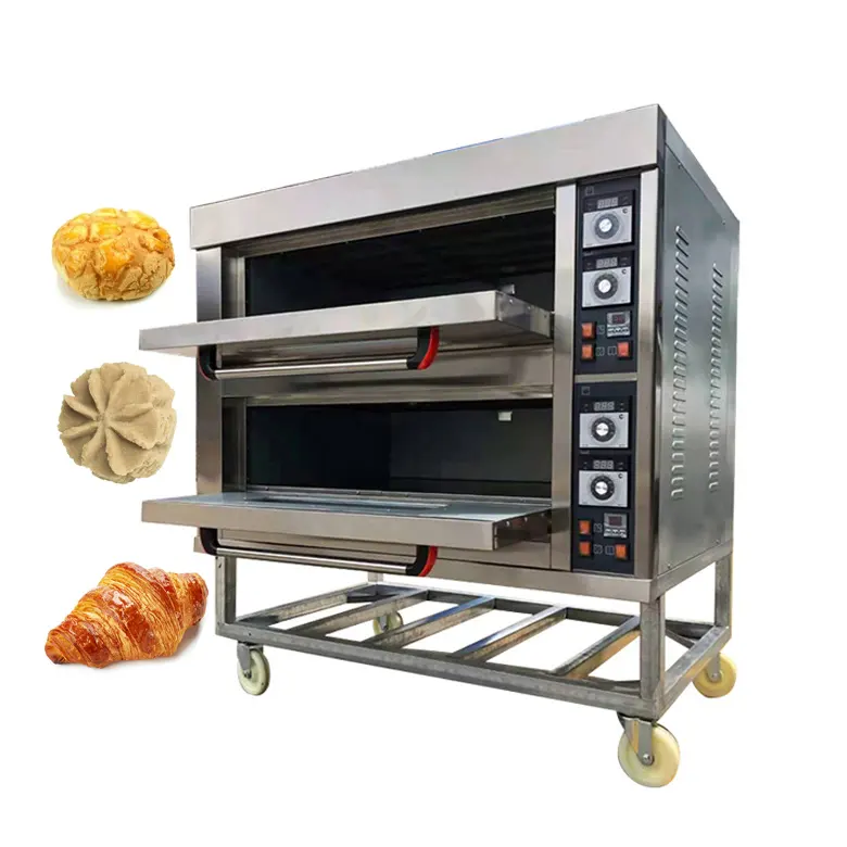 Automatic 1/2/3/4 Layers/deck Double Deck French Baguette Pizza Biscuit Oven for Bake Pita Industrial Electric Bakery Oven
