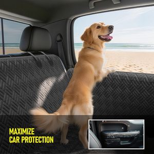 Funda Protectora para Asiento Trasero de <span class=keywords><strong>Coche</strong></span> para Perros, Base Rígida, Impermeable, Tela Oxford 600D, Diseño Sólido, Protectores de Puerta, Ecológica, Lavable - Product Image 2