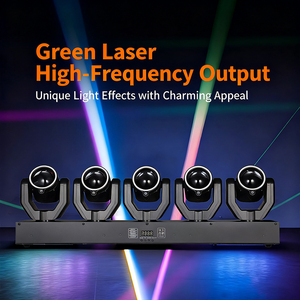Barra de Luces Móviles Profesional de 5 Cabezas, 180W, Luces Beam, 5x30W LED RGBW, Láser, <span class=keywords><strong>DMX512</strong></span>, Modo Maestro-Esclavo para Eventos - Product Image 4
