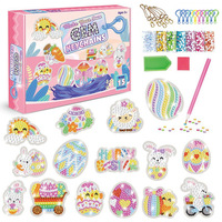 15PCS DIY Porte-clés Full Drill Crystal Lovely Animals Licorne Big Gem 5D Diamond Painting for Kids