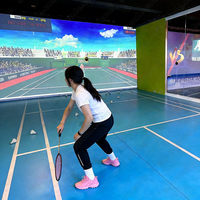 Simulateur de badminton intelligent SQactivaPlay AR VR, équipement de jeu sportif professionnel pour aire de jeux intérieure, métal, 110V/220V/380V