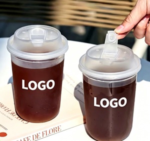 Vaso Desechable Personalizado con Logotipo, Vaso de Plástico PP Esmerilado para Smoothies, Vaso en Forma de U para Té de Burbujas con Leche - Product Image 1