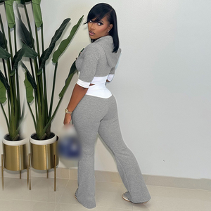 Professional Navy Striped <strong>Ladies</strong> Suit Low MOQ Green <strong>Velvet</strong> <strong>Trousers</strong> Two Piece Set - Product Image 5