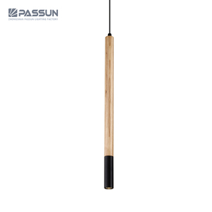 Maison moderne cuisine décoratif cylindre <span class=keywords><strong>tube</strong></span> lustre lampe lumières en <span class=keywords><strong>bois</strong></span> 3 w LED suspensions cylindriques - Product Image 2