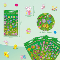 Autocollants en mousse 3D personnalisés, dessins animés, autocollants en mousse à bulles, autocollants en époxy, décorations d'œufs de Pâques pour téléphone