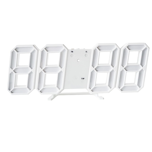 Digital Electronic Alarm Clock Wall Mountable Smart Luminous 3D Digital Clock