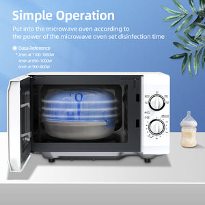 Esterilizador de Biberones para <span class=keywords><strong>Microondas</strong></span> de Alta Temperatura, Libre de BPA, PP Ligero, Caja de Almacenamiento para Desinfección de Chupetes, Caja Esterilizadora a Vapor - Product Image 4