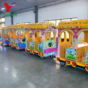Al aire libre barato batería de Tren Eléctrico paseos conjunto de dibujos animados eléctrico turístico Tren sin orugas parques en los niños en el centro comercial para la venta - Product Image 3
