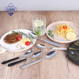 Plastic Handle Cutlery Stainless Steel Flatware Knife <strong>Kork</strong> Spoon <strong>Set</strong> for Home and Restaurant Cheap 410 Stainless Steel Flatware - Product Image 3