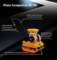 Compacteur à plaque vibrante de qualité fiable, poids lourd, SC-90 avec moteur essence/diesel