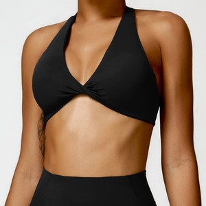 Soutien-gorge de gymnastique léger pour femmes <span class=keywords><strong>Sexy</strong></span> mince sangle en gros à la mode chaud fronde haut de <span class=keywords><strong>Yoga</strong></span> pour les filles entraînement Fitness vêtements de sport - Product Image 2