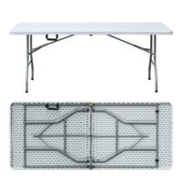 Table pliante d'extérieur moderne en plastique robuste de qualité commerciale, 6 pieds, 8 pieds, 72 pouces, 96 pouces, pour la location en gros