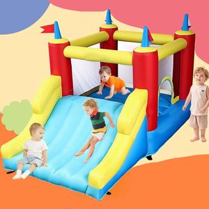 Playwork Easy Structure Gonflable à Montage Rapide en Trois Minutes avec Panier de Basket et Piscine à Balles 130x83x77 Pouces - Product Image 1