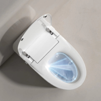 Toilette intelligente moderne intelligente à distance avec chasse d'eau automatique, bidet, toilette intelligente monobloc