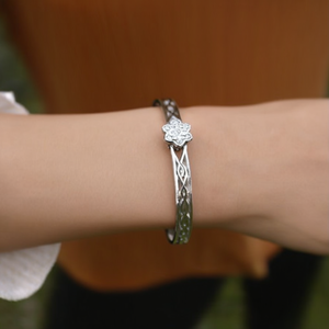 Pulsera de Cristal, Acero Inoxidable 316L, Chapado en Oro PVD, Diseño Sostenible y Resistente - Product Image 3