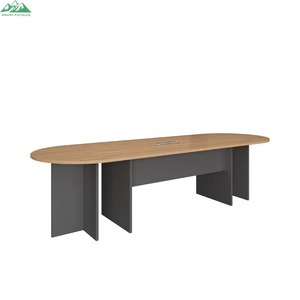 Larga vida útil Mesa de conferencia ovalada estándar útil Mesa de reunión de altura Moderna - Product Image 4