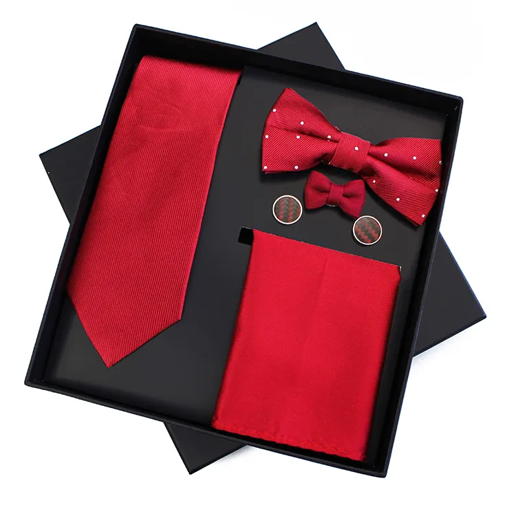 Cravate personnalisés avec poche pour hommes, mode carrée, ensemble cravate, couleur unie, pour hommes, collection